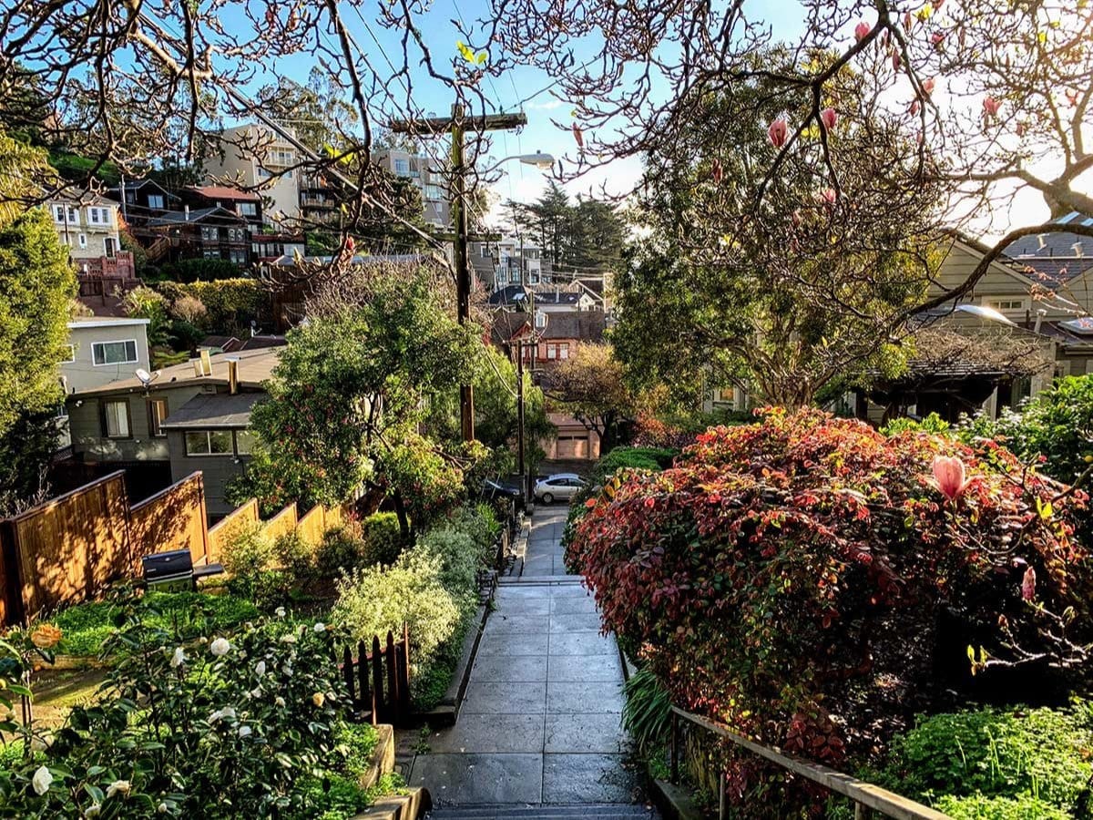 The garden-lined Vulcan Stairway