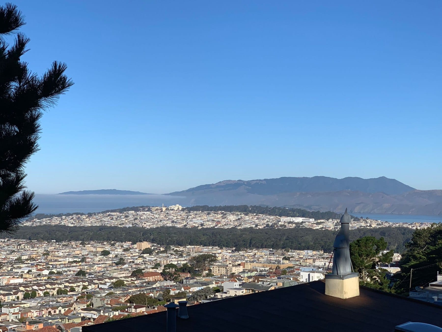 View north from Golden Gate Heights to the Marin Headlands