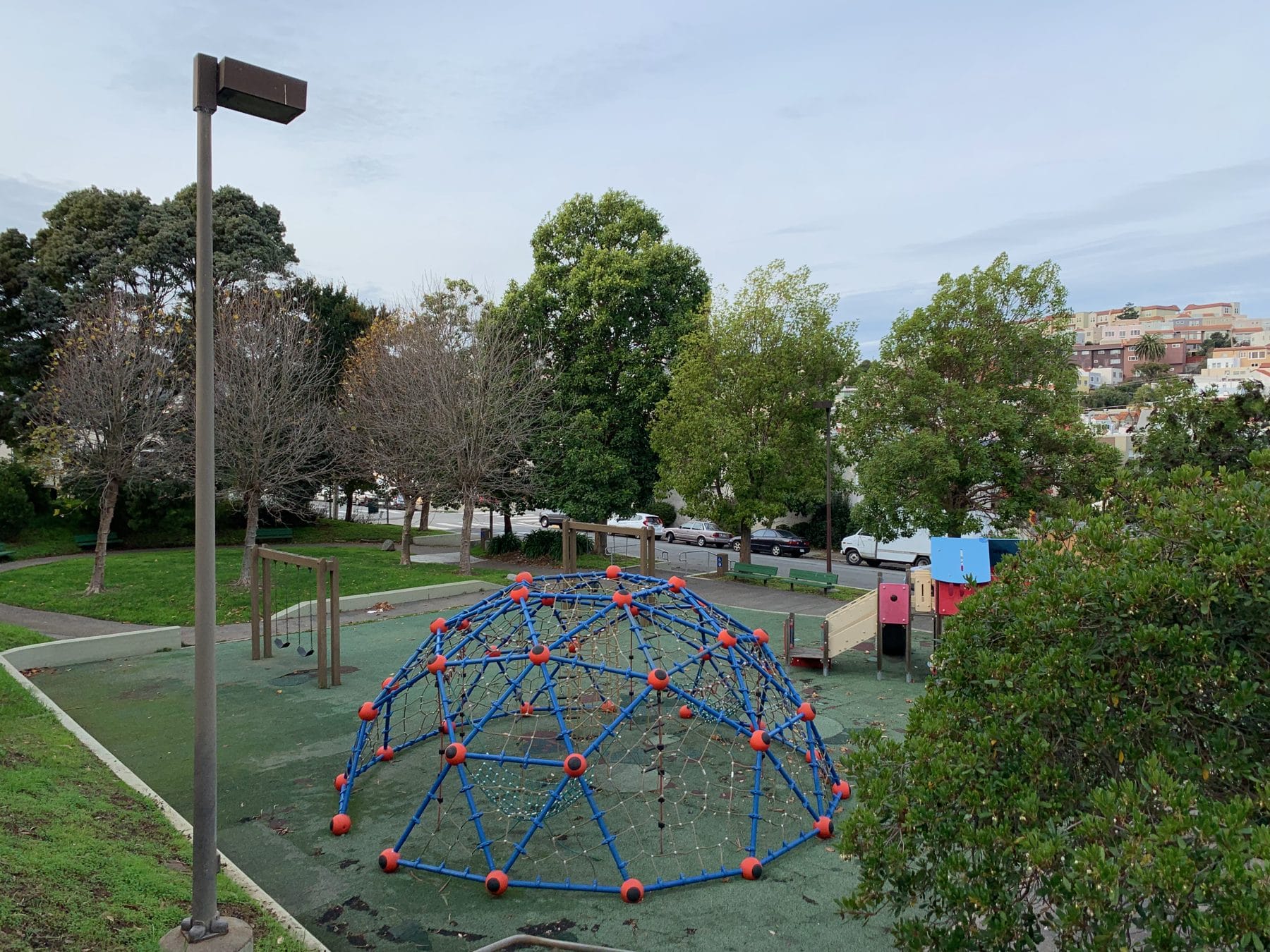 Playground with a dome climber at Little Hollywood Community Park