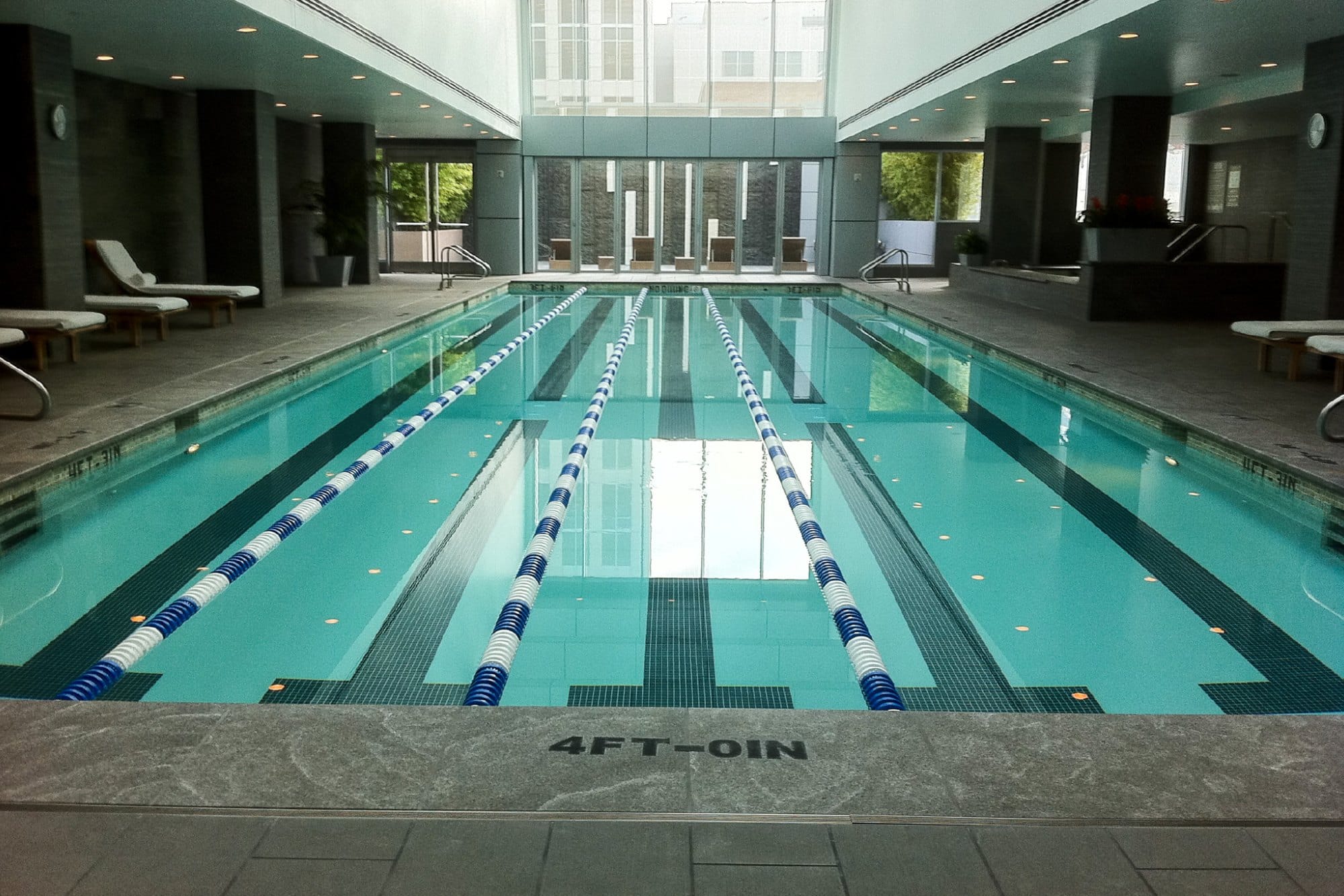 Indoor lap pool at Millennium Tower