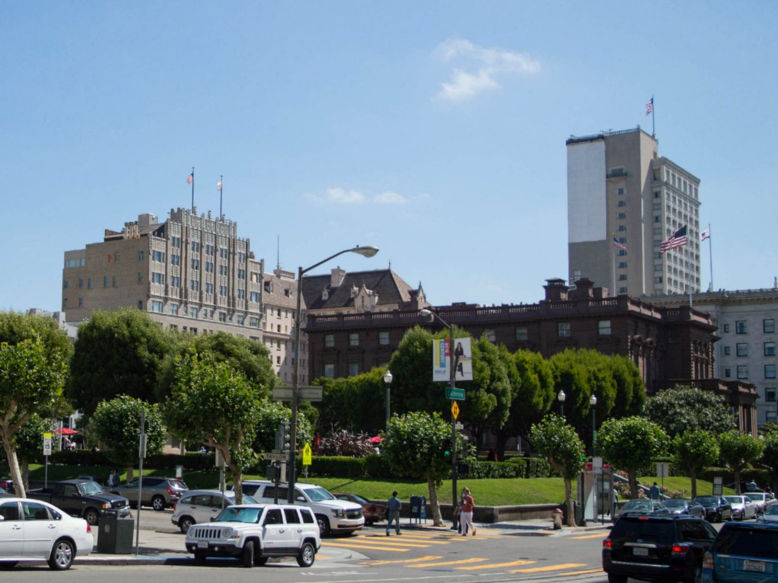 The Pacific-Union Club and the Fairmont Hotel on Nob Hill