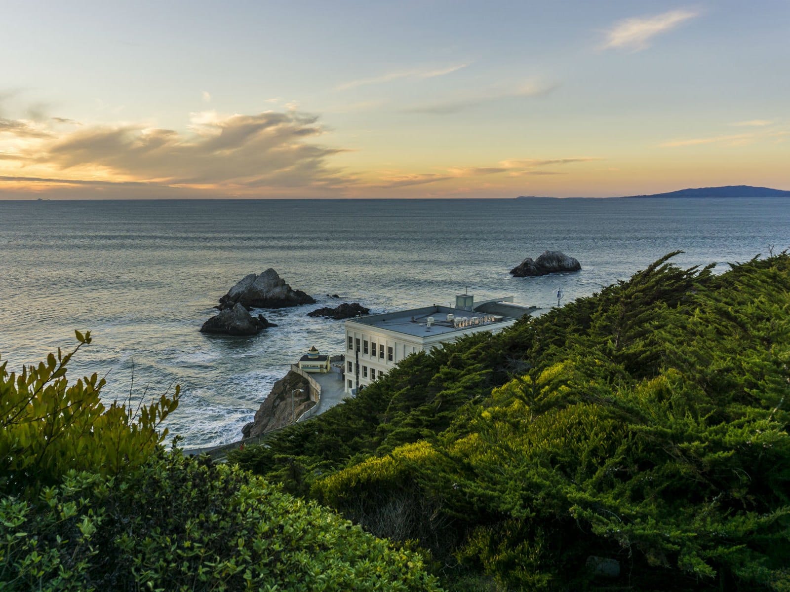 Seal Rocks and the Pacific from the bluffs above Lands End