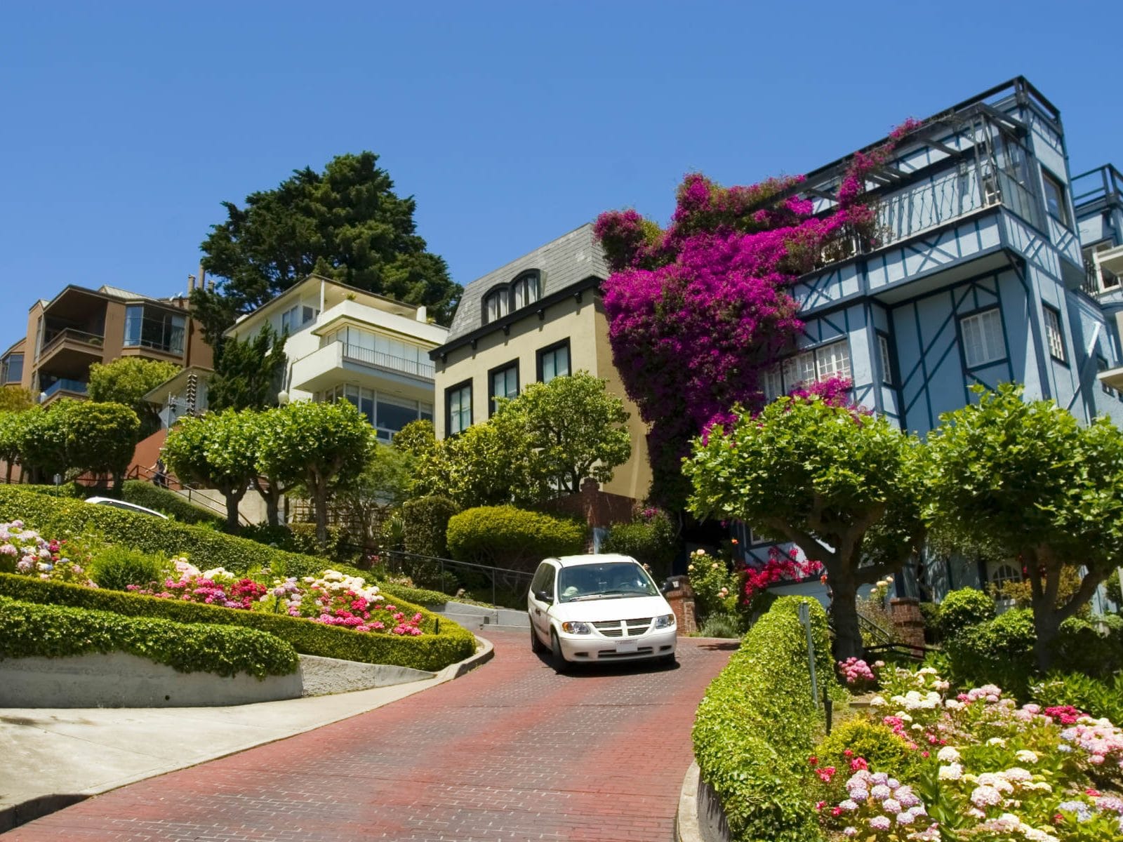 The curves of Lombard Street on Russian Hill