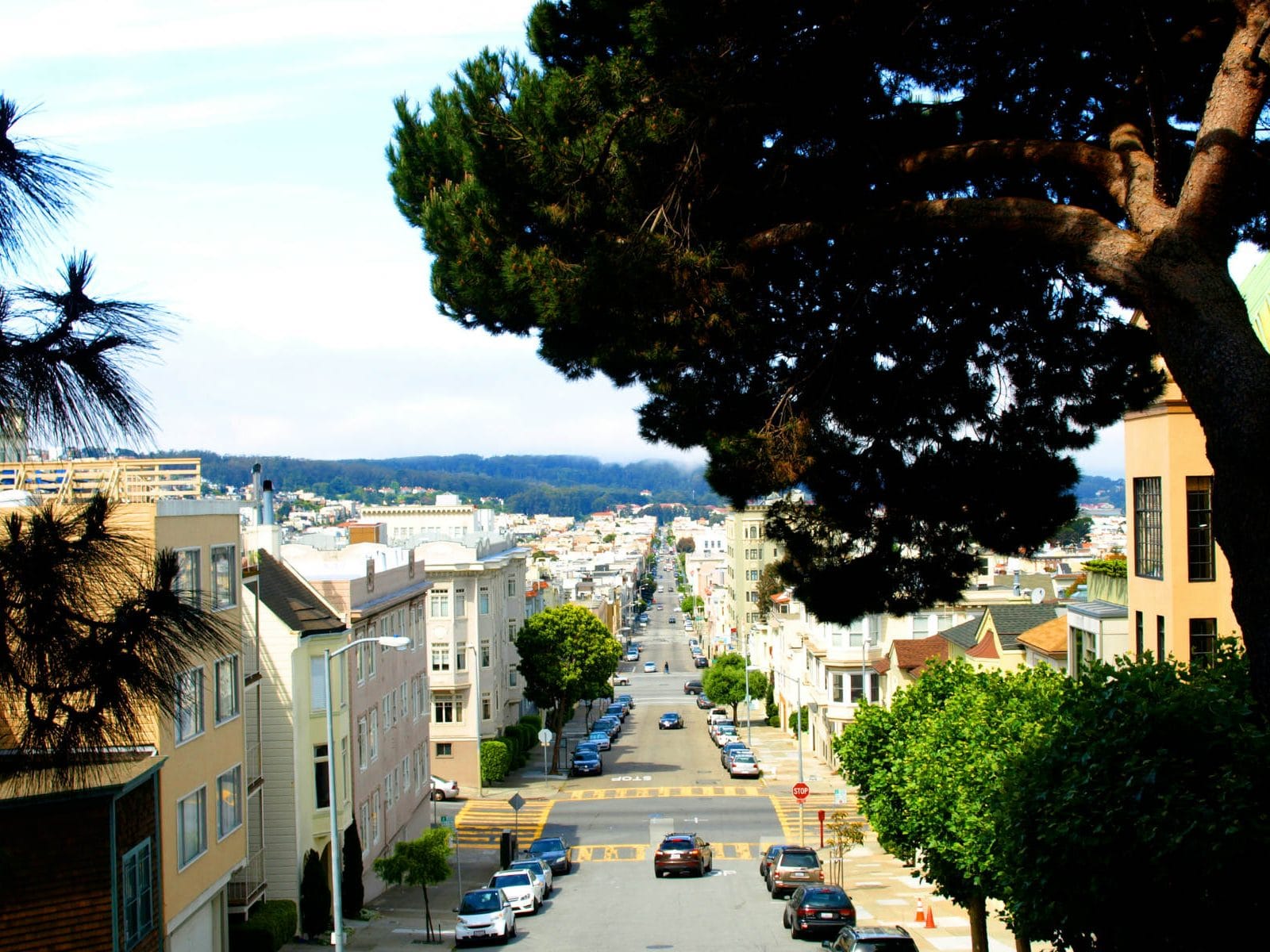 View west from Russian Hill toward the Marina