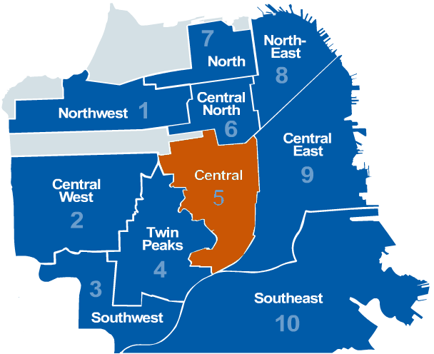 Map of San Francisco highlighting this SFAR MLS district