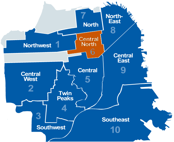Map of San Francisco highlighting this SFAR MLS district