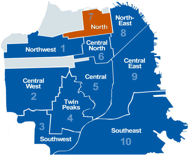 Map of San Francisco highlighting this SFAR MLS district