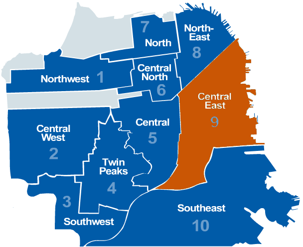 Map of San Francisco highlighting this SFAR MLS district