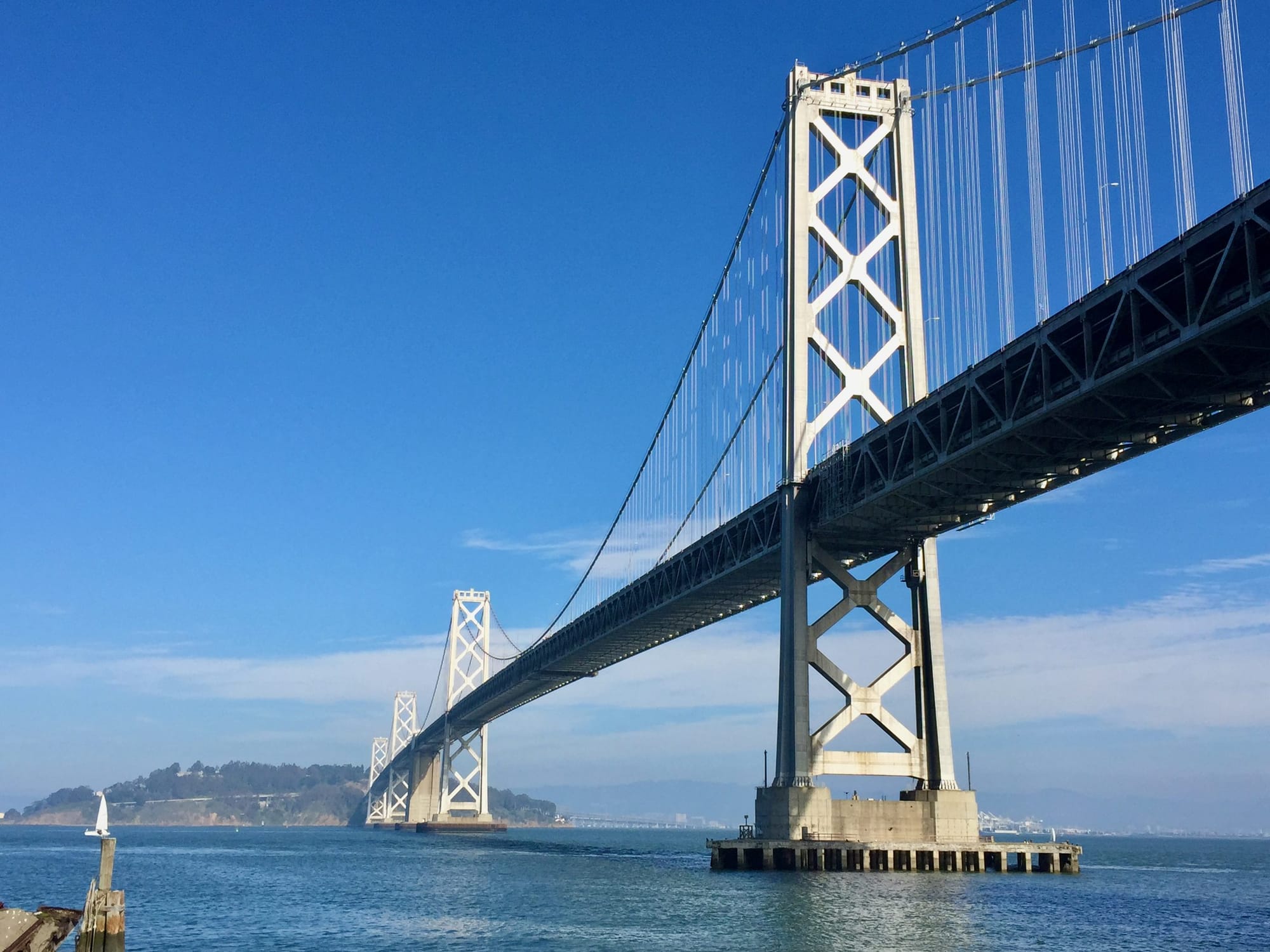 The Bay Bridge from the South Beach waterfront