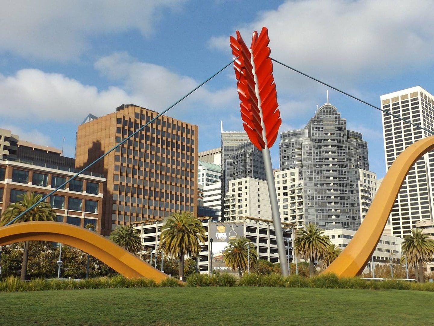 Cupid’s Span sculpture in Rincon Park