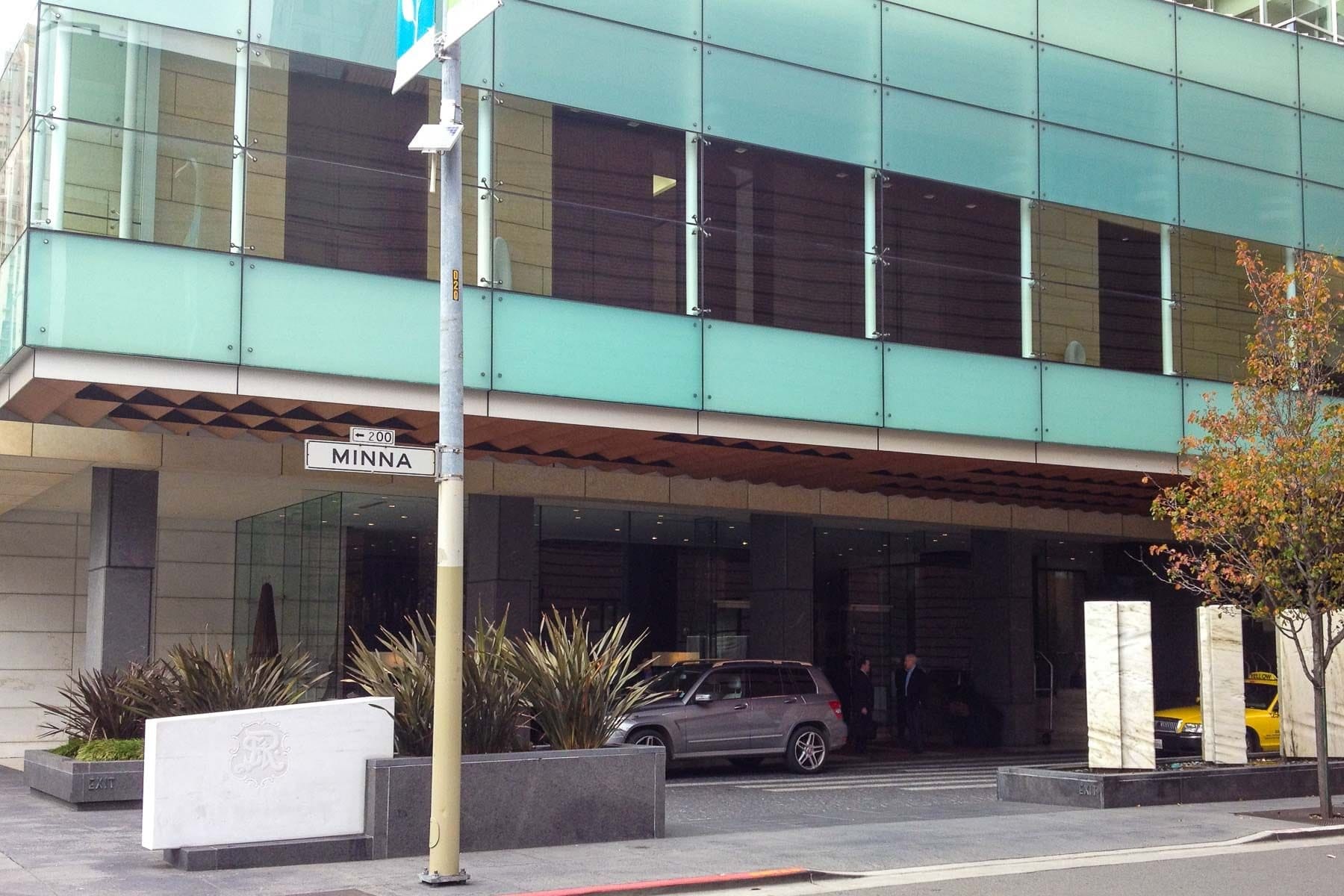St. Regis entrance on Minna Street