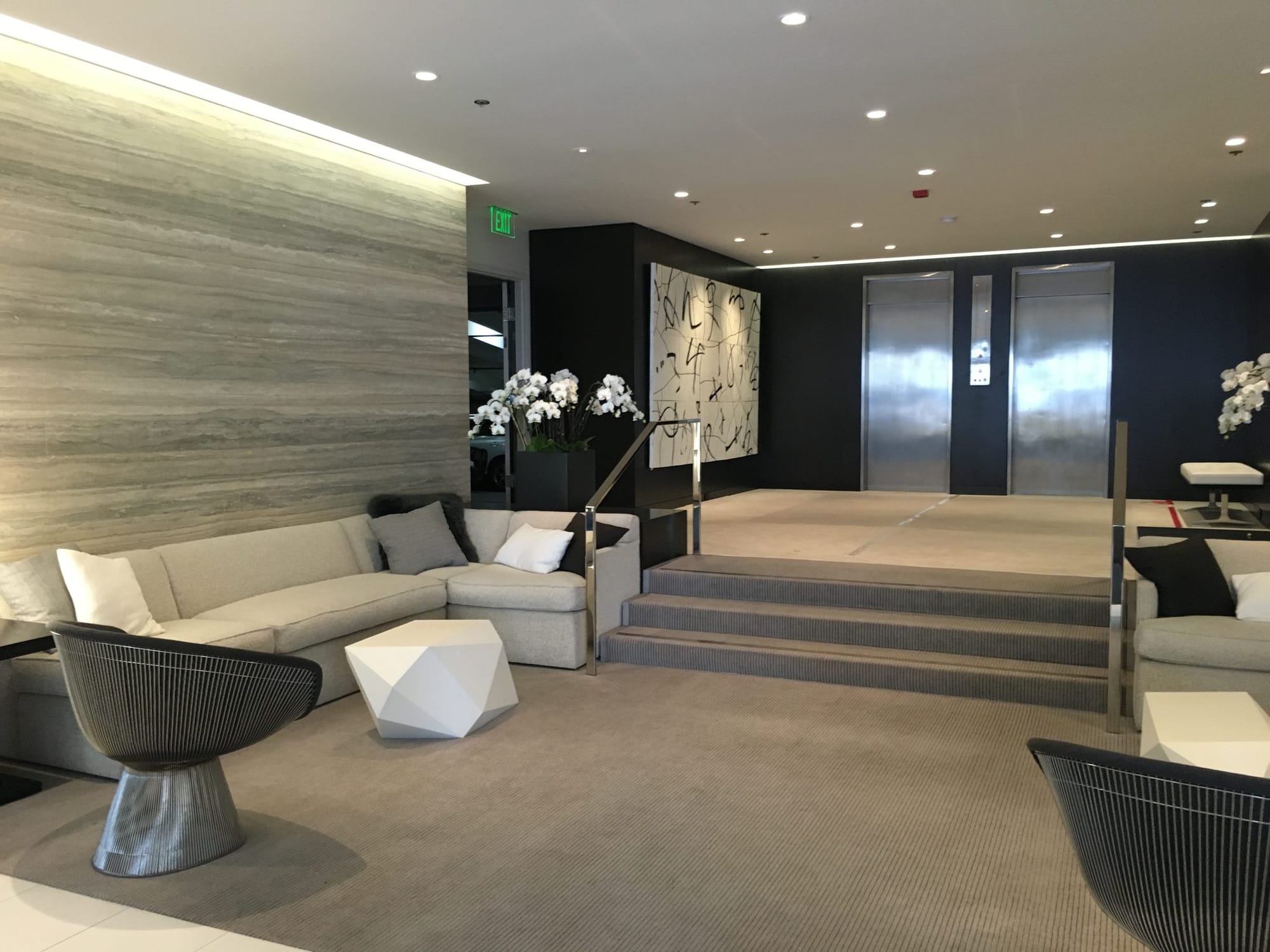 The Summit lobby, looking toward the elevators