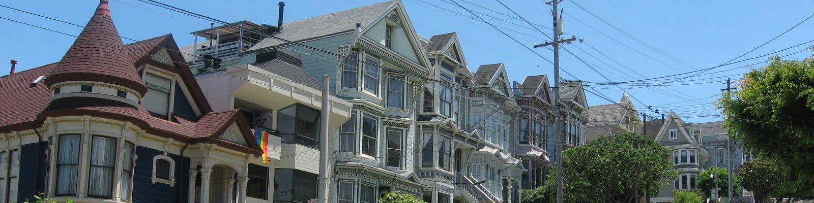 Victorian rooflines and a turret near Castro and 20th Street
