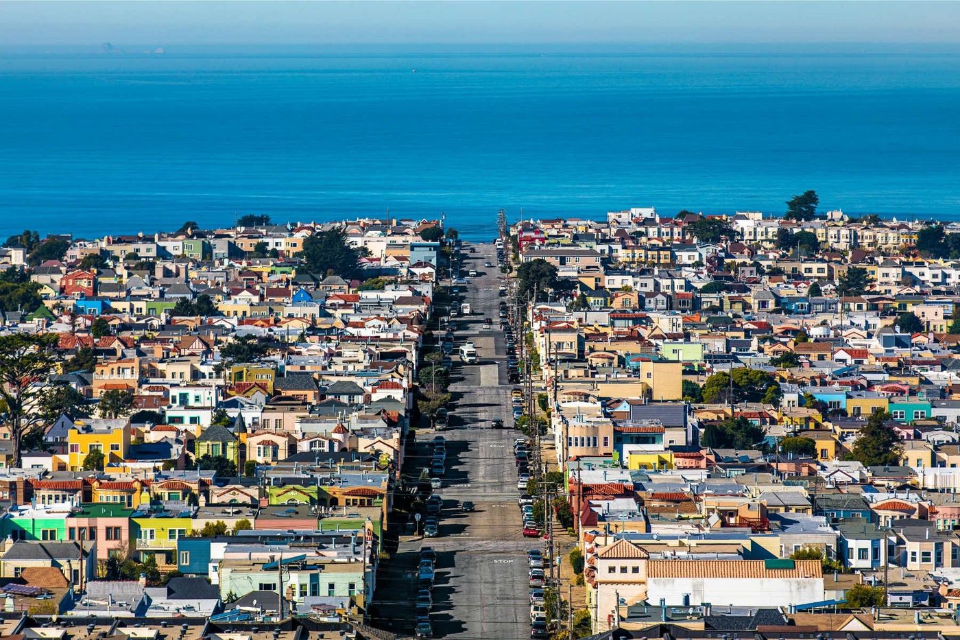 Richmond District blocks running west to the Pacific