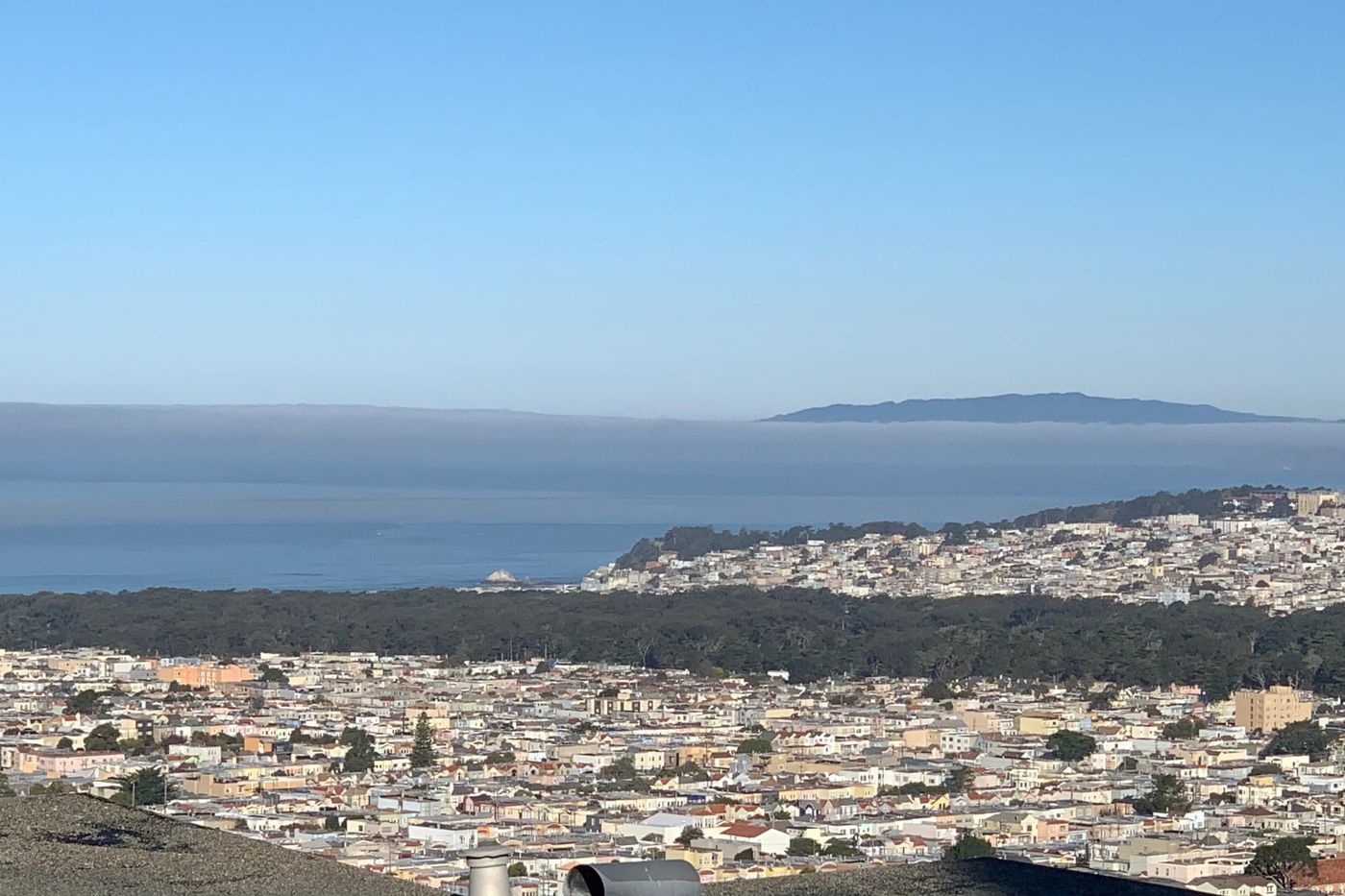 View west over the Sunset District to the Pacific from Golden Gate Heights