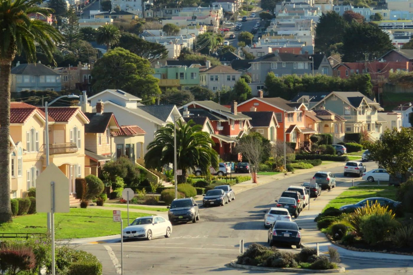 Homes on the hillside of Ingleside Terraces