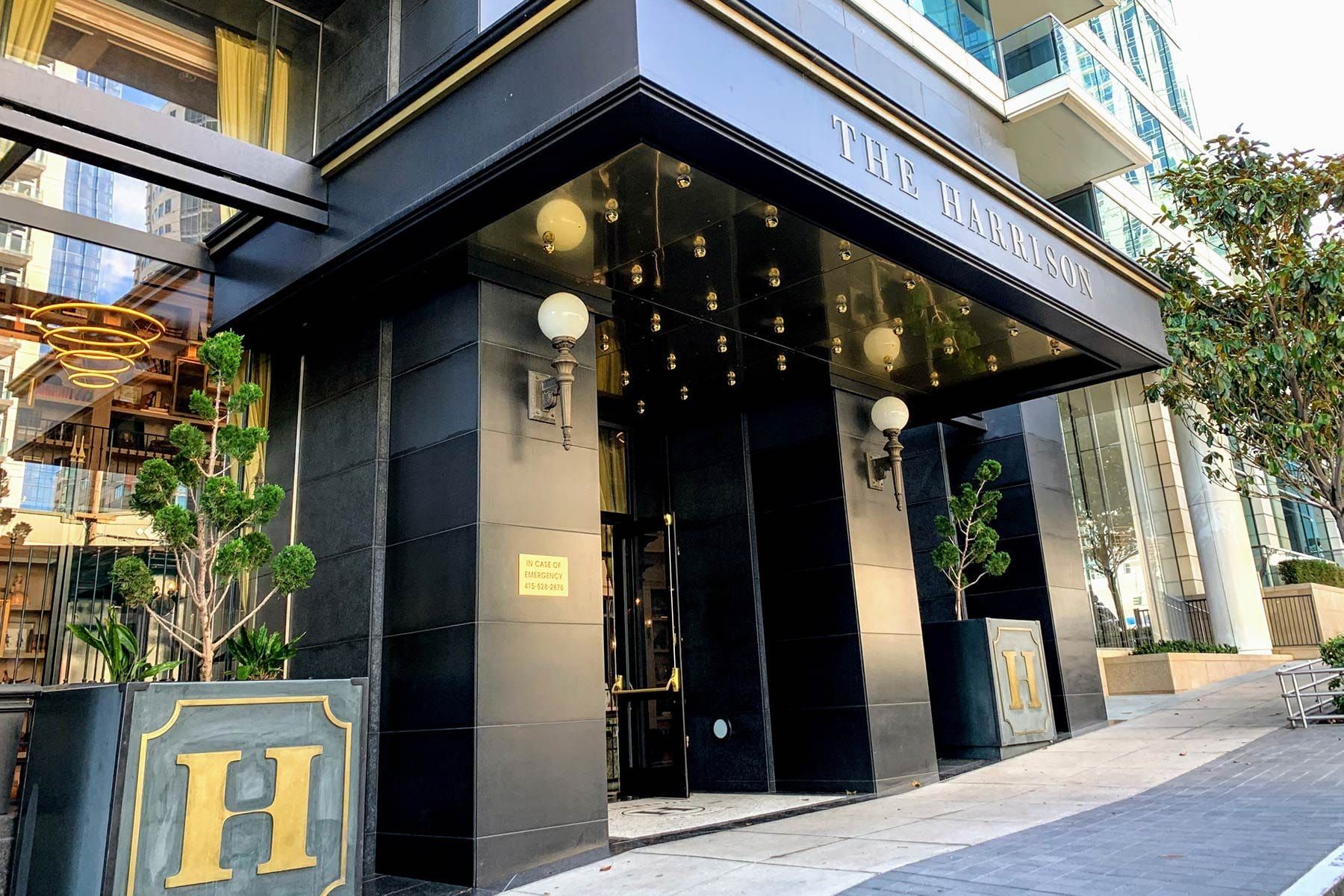 The entry to The Harrison at 401 Harrison Street