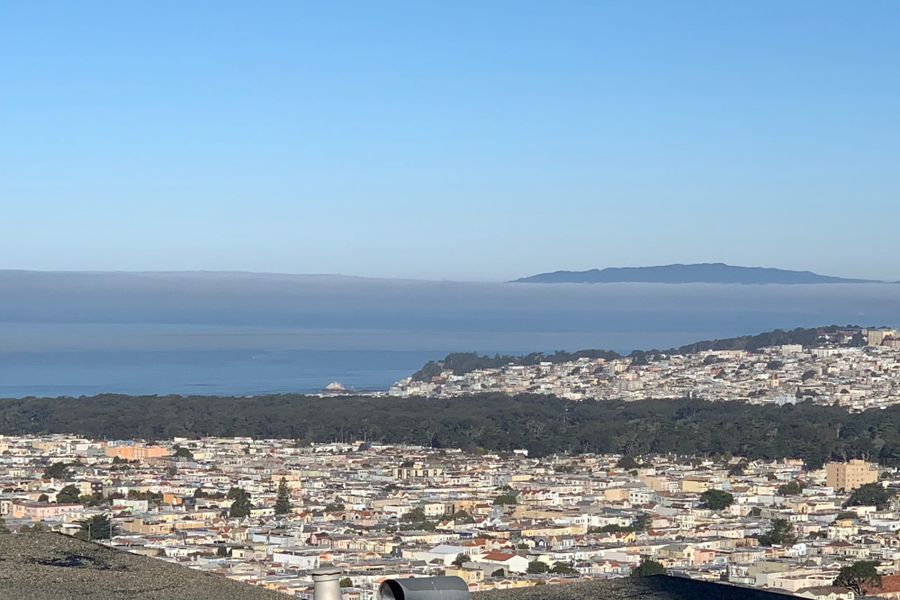 View west over the Sunset District to the Pacific from Golden Gate Heights