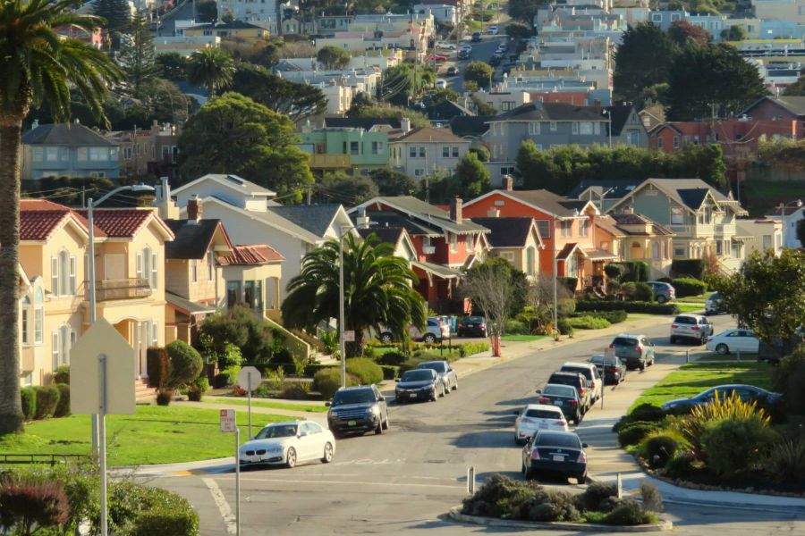 Homes on the hillside of Ingleside Terraces