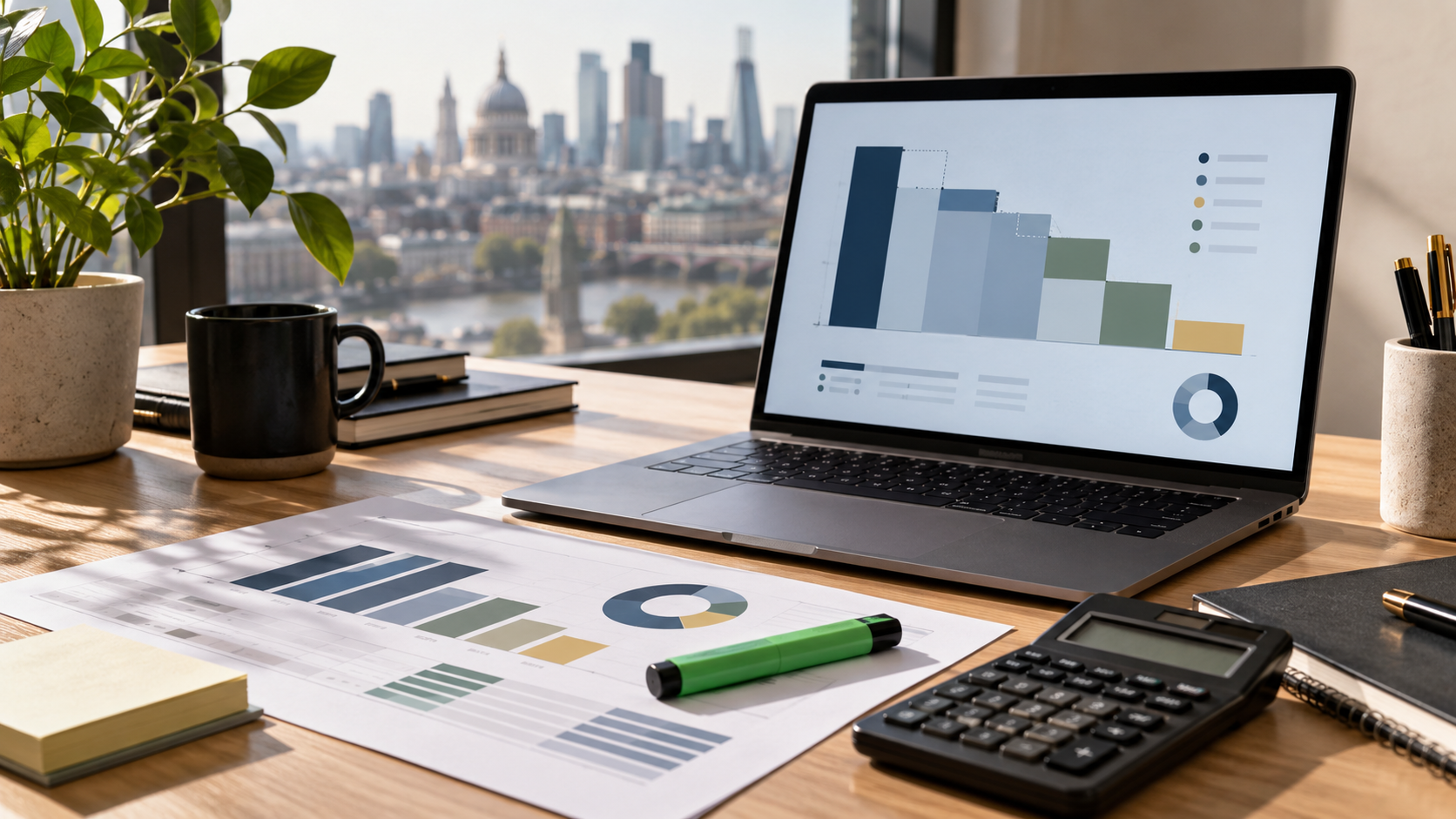 Option pool and exit waterfall calculation on a startup desk