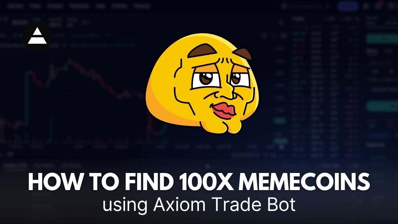 How to Find 100X Memecoins using Axiom Trade with a meme coin icon