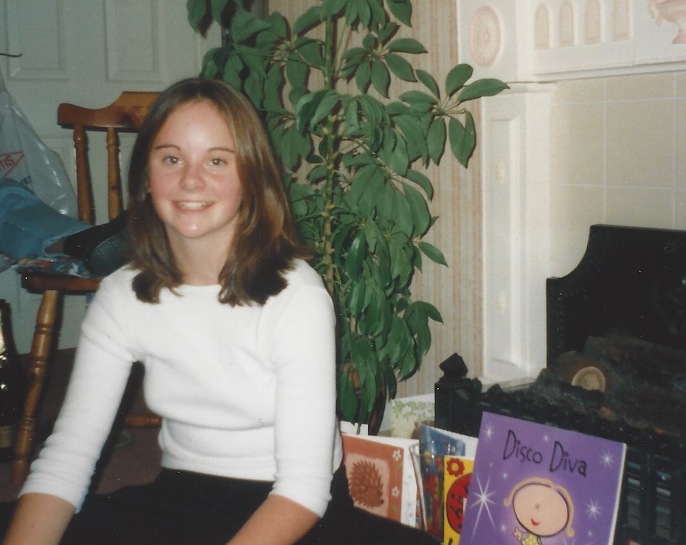 A photograph of Aimi when she was a teenager