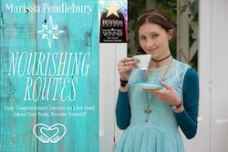 This is photo of Marissa's book cover - Nourishing Routes