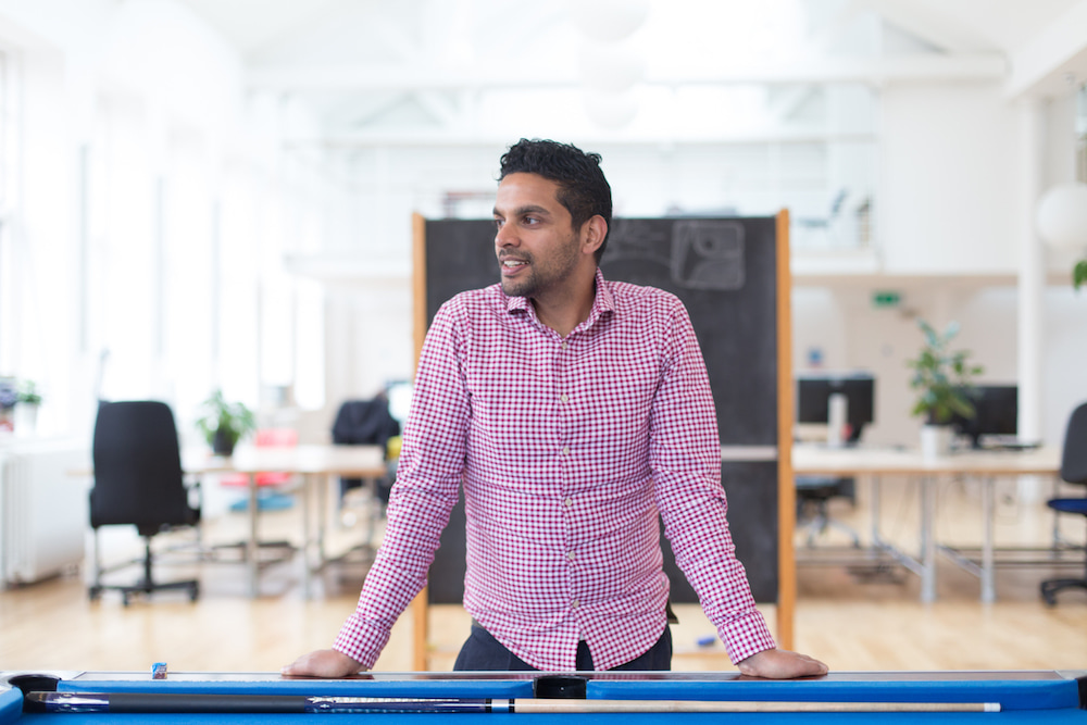 This is a photo of Rohan looking to the side