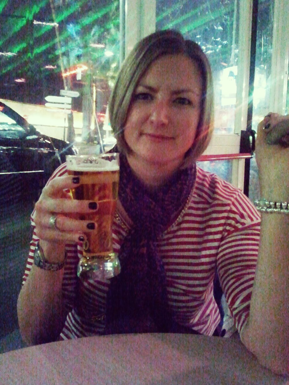 Kitty out for drinks