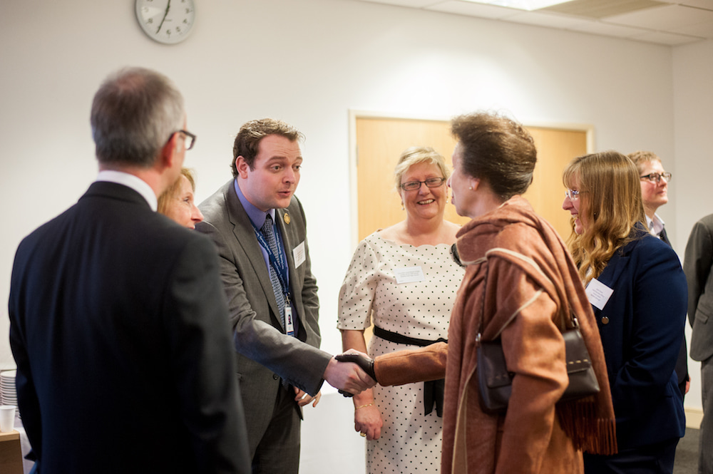 Andrew Gordon meeting the Princess Royal