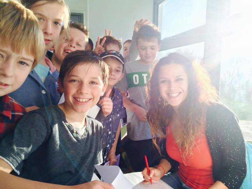 Gracie Wright with children