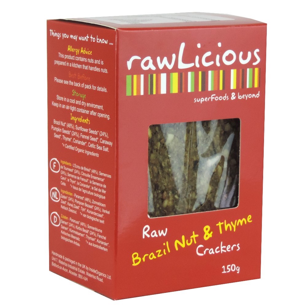 Brazil nut and thyme crackers