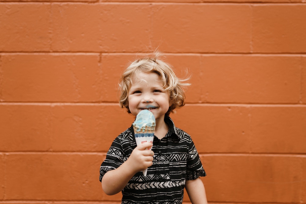 boy with ice cream