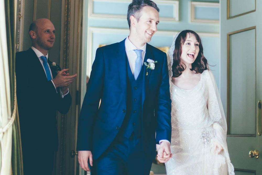 Claire on her wedding day