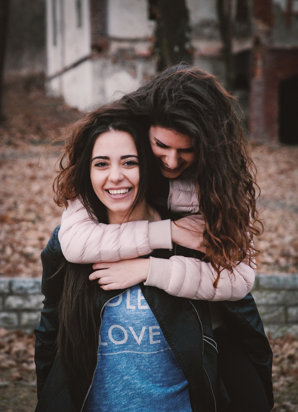 mother and daughter hugging