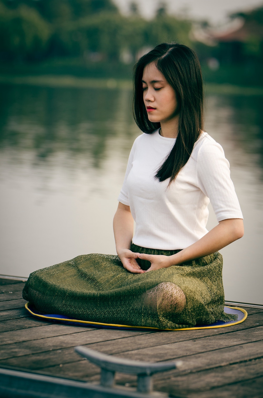 woman meditating