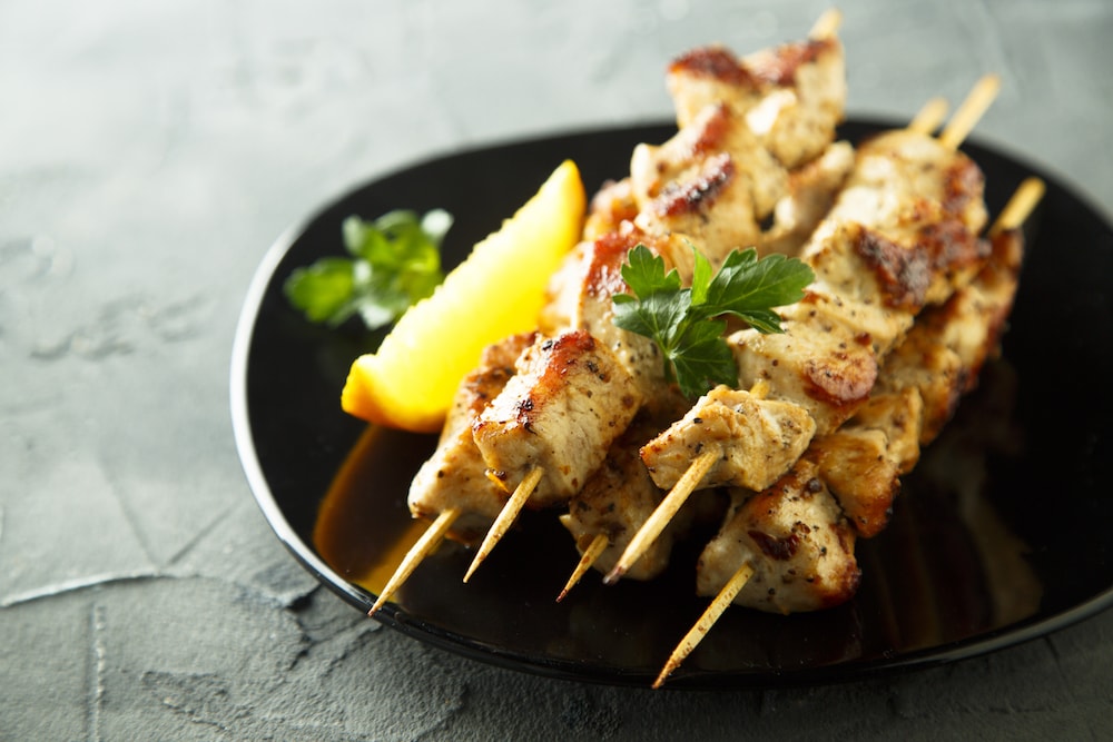 Spicy Chicken and Mango Skewers