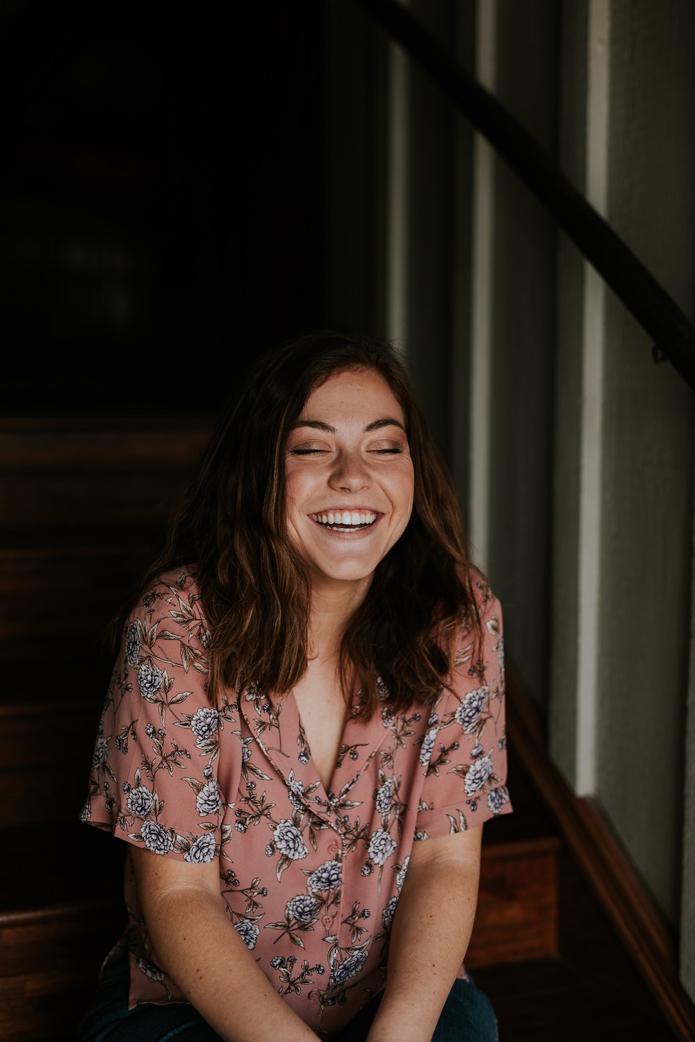 woman smiling