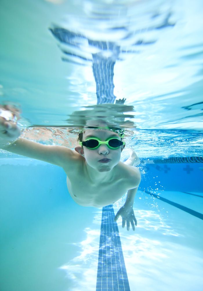 boy swimming