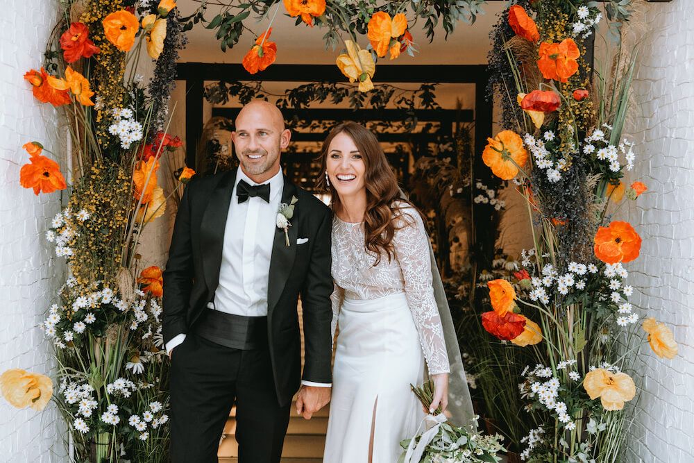 Dan and his wife Alex on their wedding day