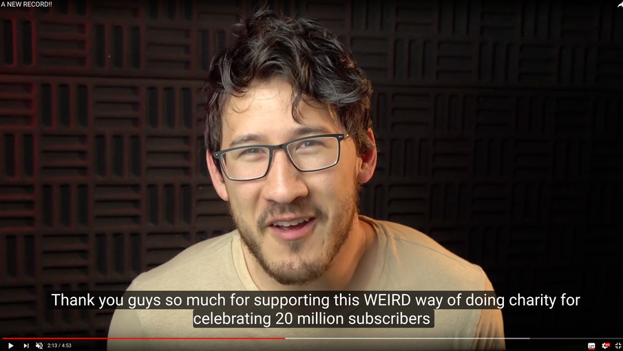Top YouTuber Markiplier Raises $500,000 in just 48 Hours for Cancer Research
