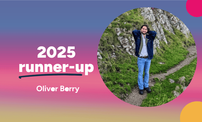 Runner-up: Oliver Berry on writing poems about the small moments