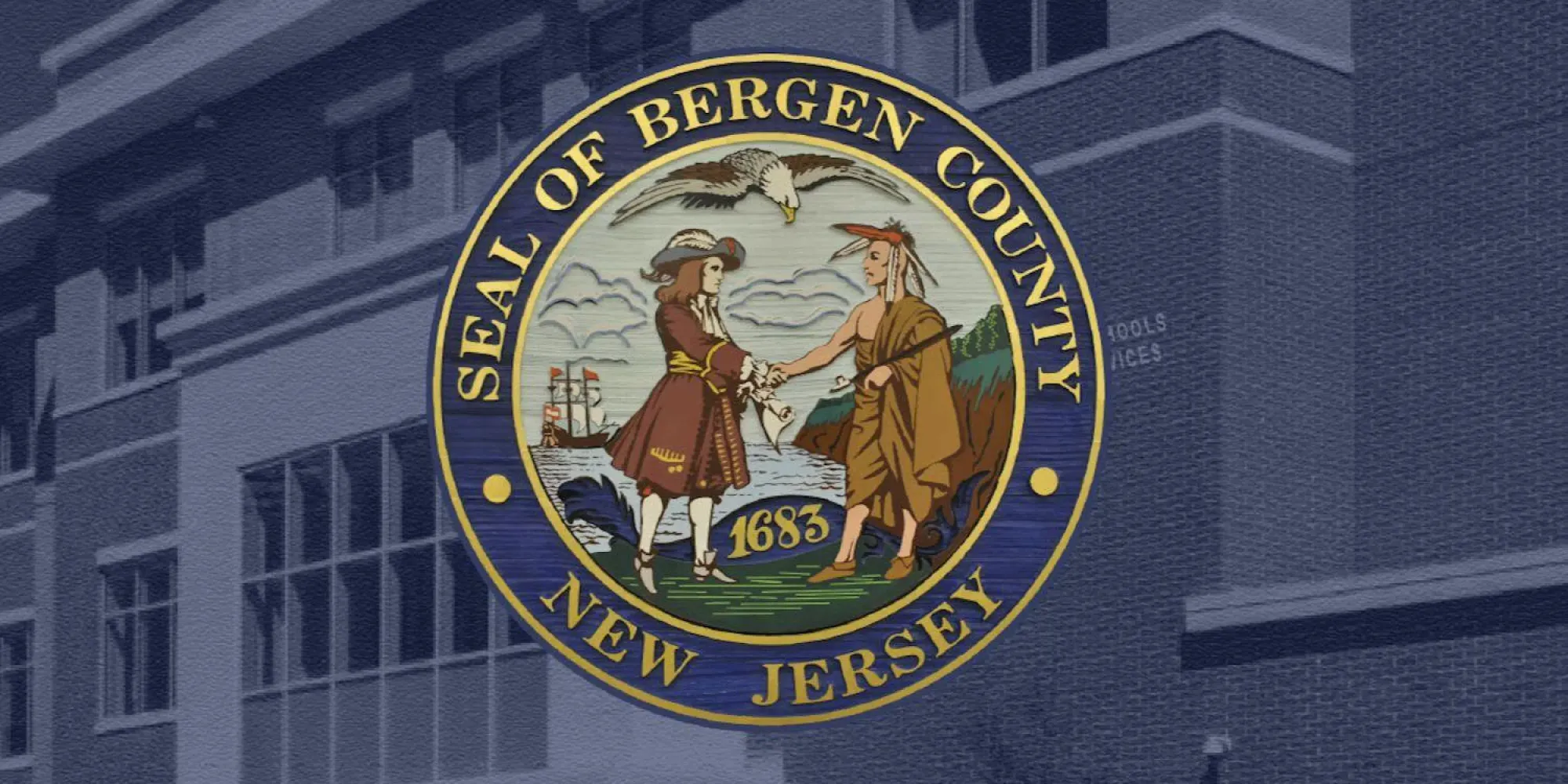 Seal of Bergen County, New Jersey — site of one of the largest blockchain-based property record projects in the U.S.