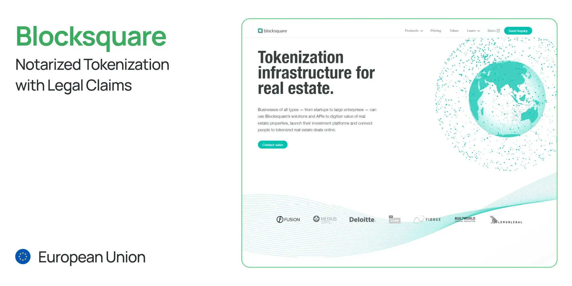 Blocksquare – Notarized Tokenization with Legal Claims infographic