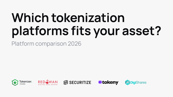 Comparison of tokenization platforms in 2026: Tokenizer Estate, RedSwan Digital Real Estate, Securitize, Tokeny, and DigiShares — which platform fits your asset?