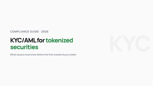 KYC/AML for tokenized securities: what issuers must know in 2026