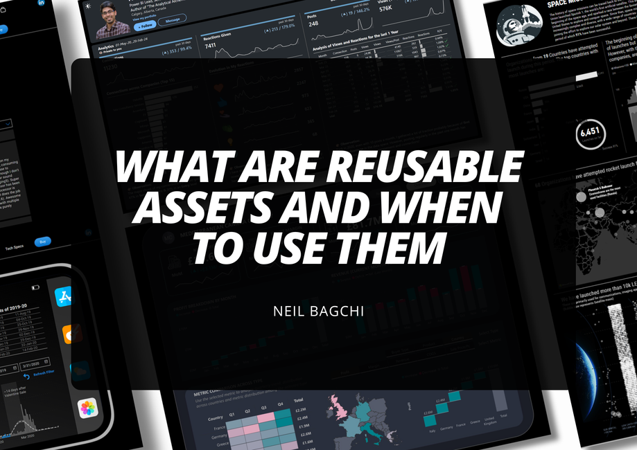 What are reusable assets in Power BI and when to use them?