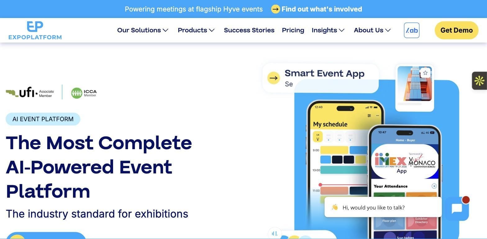 ExpoPlatform website — AI-powered event platform