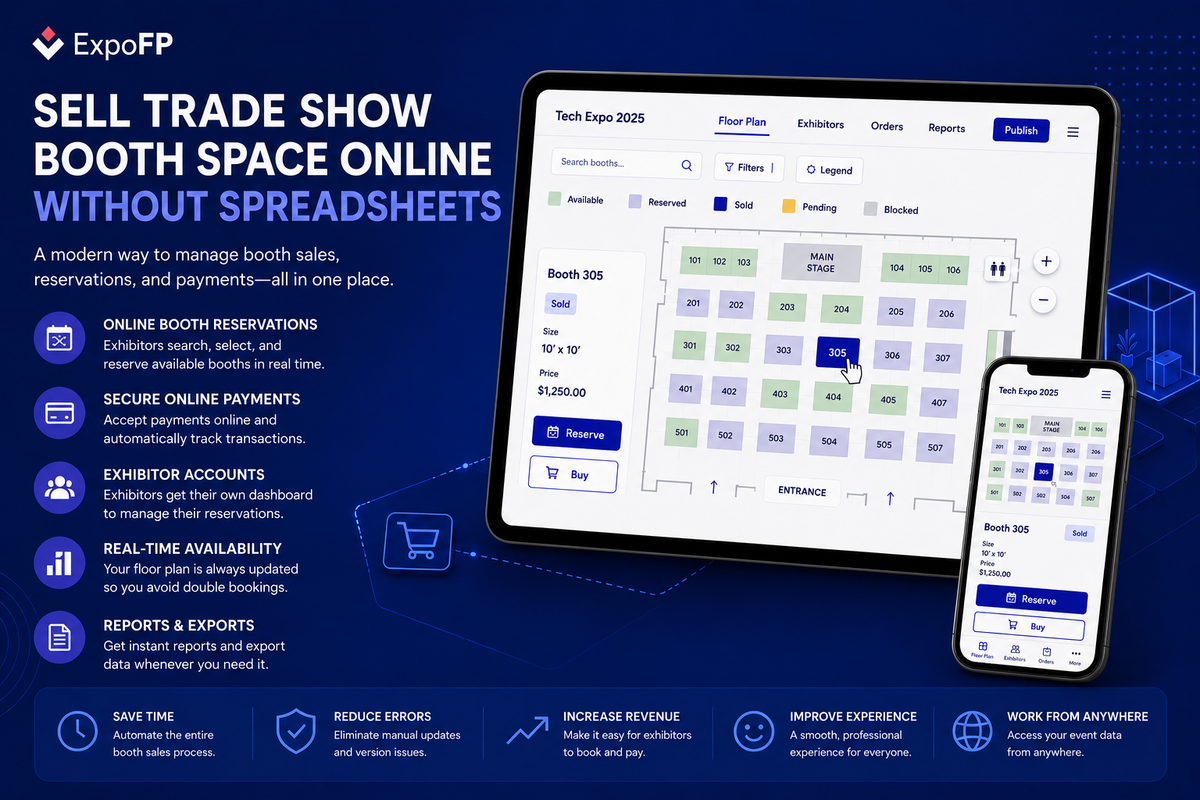 How to Sell Trade Show Booth Space Online (Without Spreadsheets)