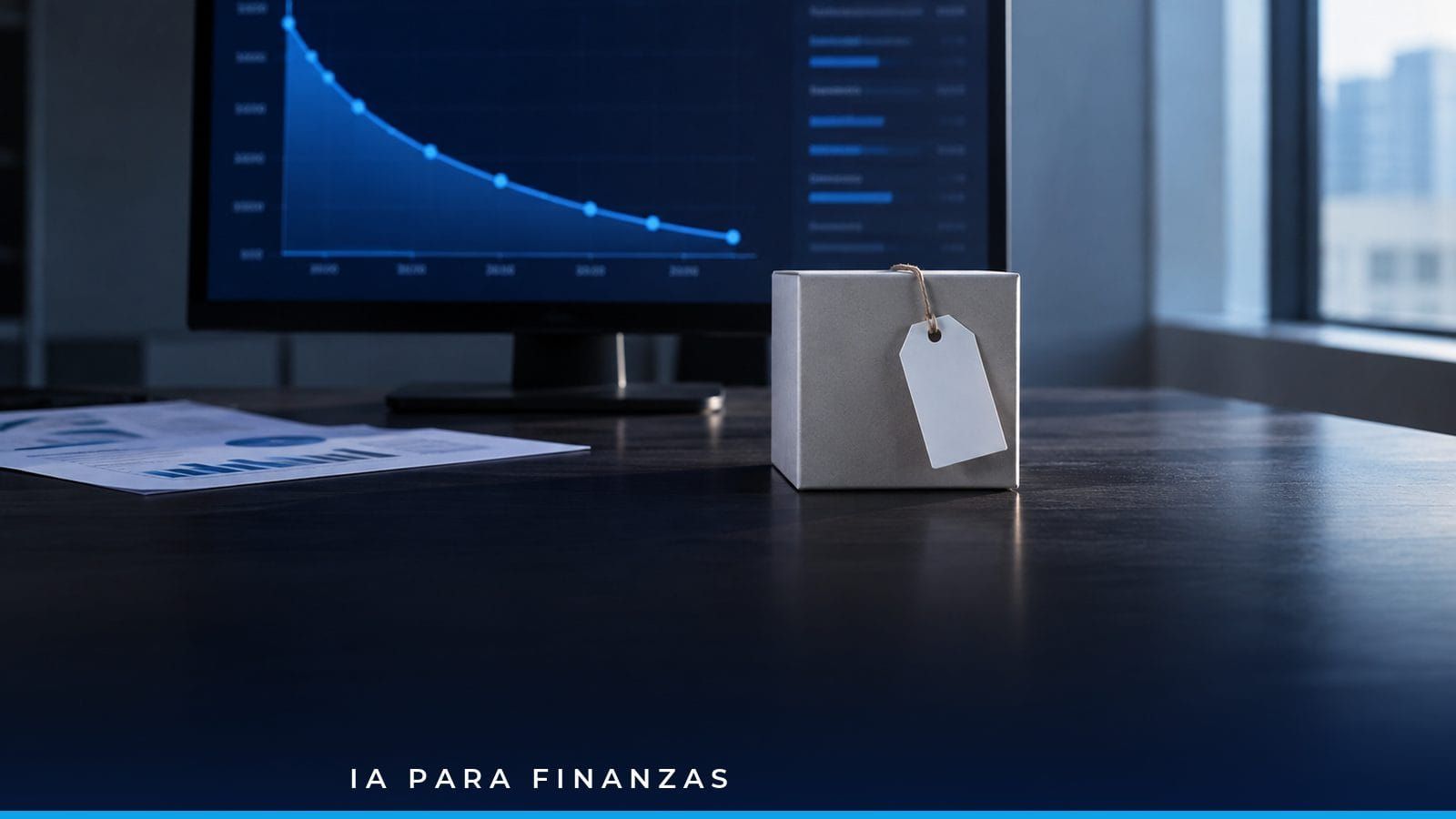 Director financiero revisa en pantalla la cascada de precios y descuentos del portafolio